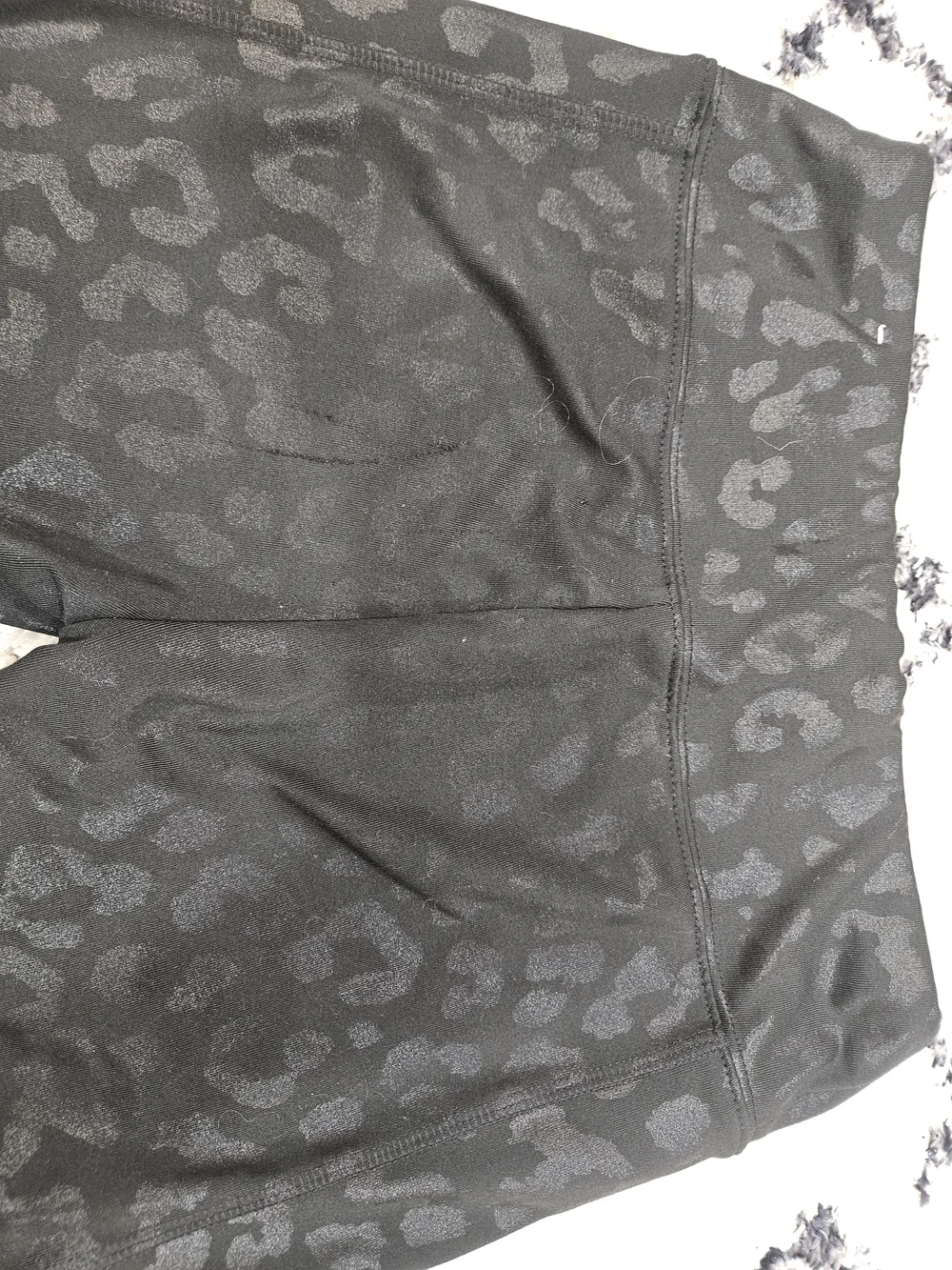 Justice Black Leopard-Print Leggings with Strappy Hem